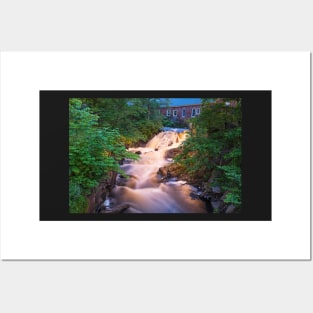 Powwow River smooth Amesbury MA Waterfall Posters and Art